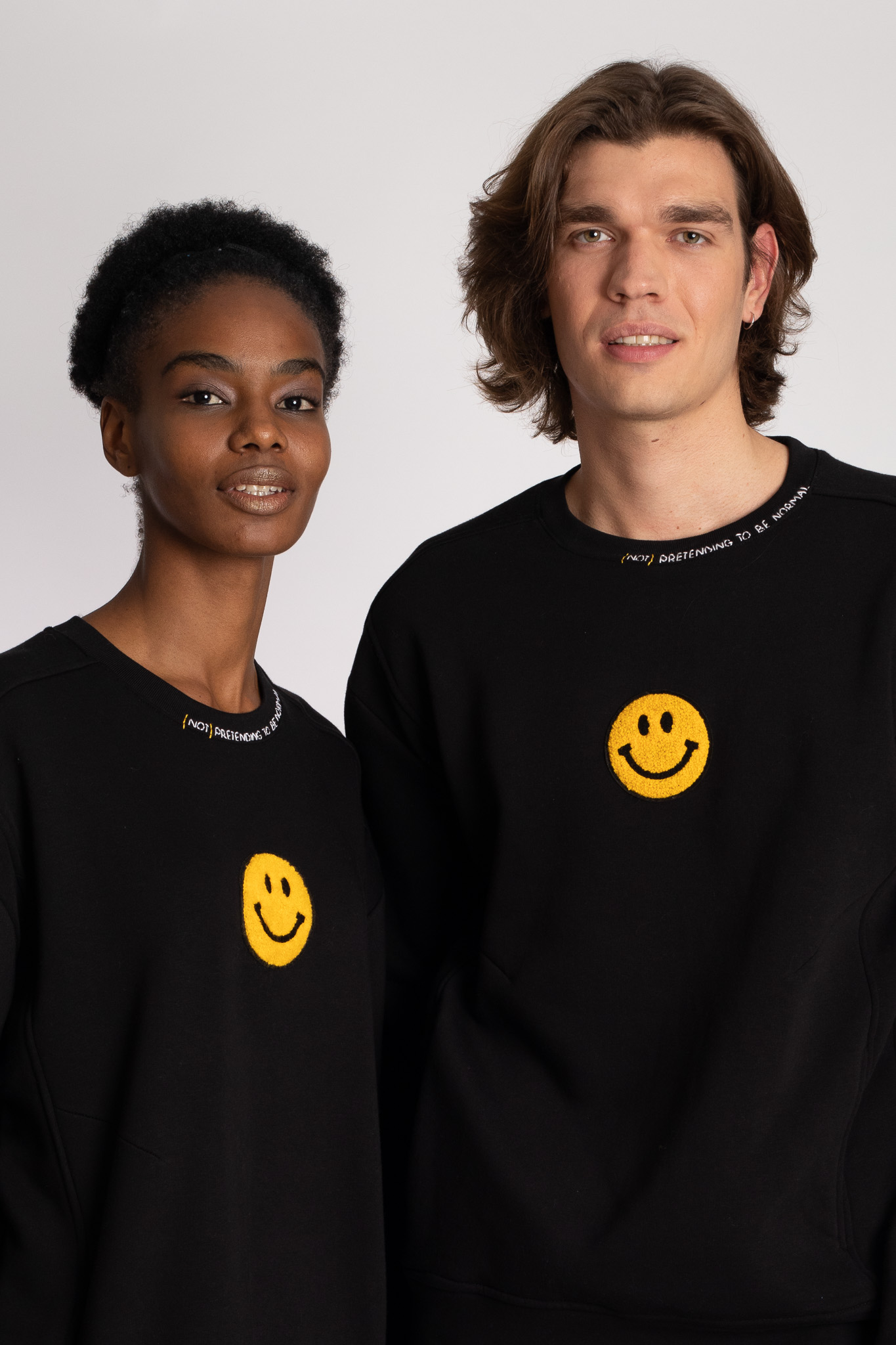 embroidered black sweatshirt unisex