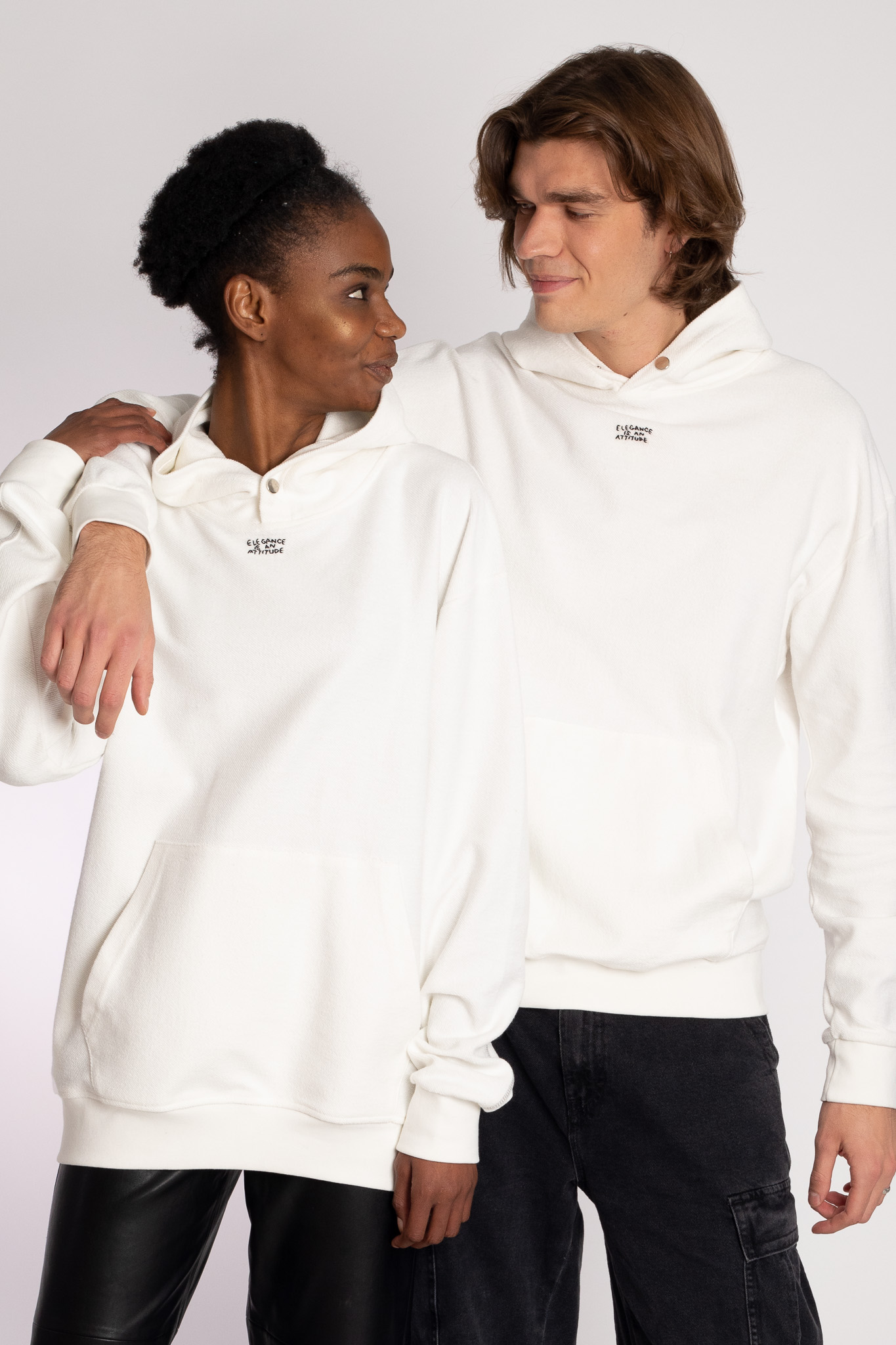 embroidered white hoodie sweatshirt women