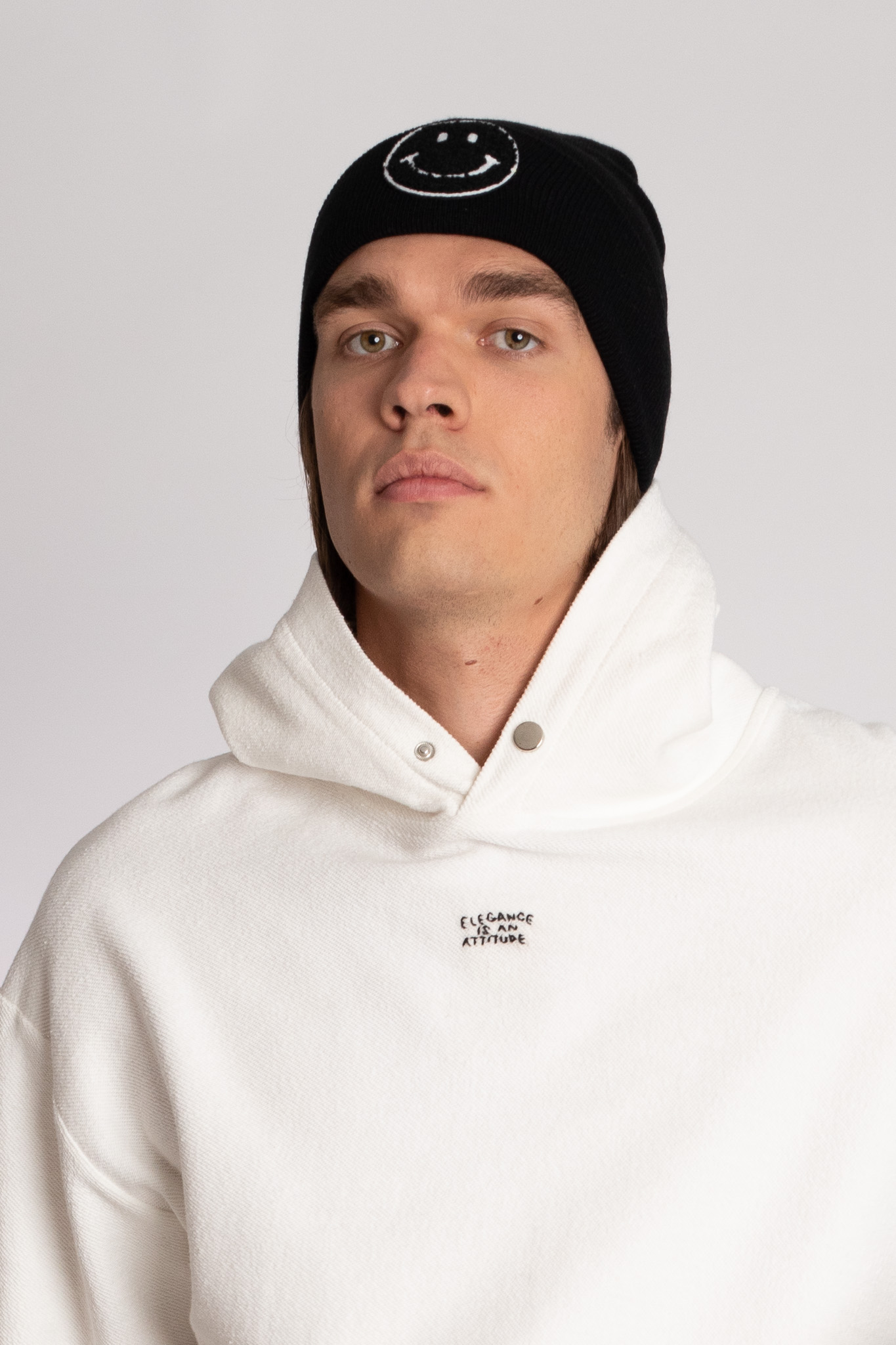 embroidered white hoodie sweatshirt men