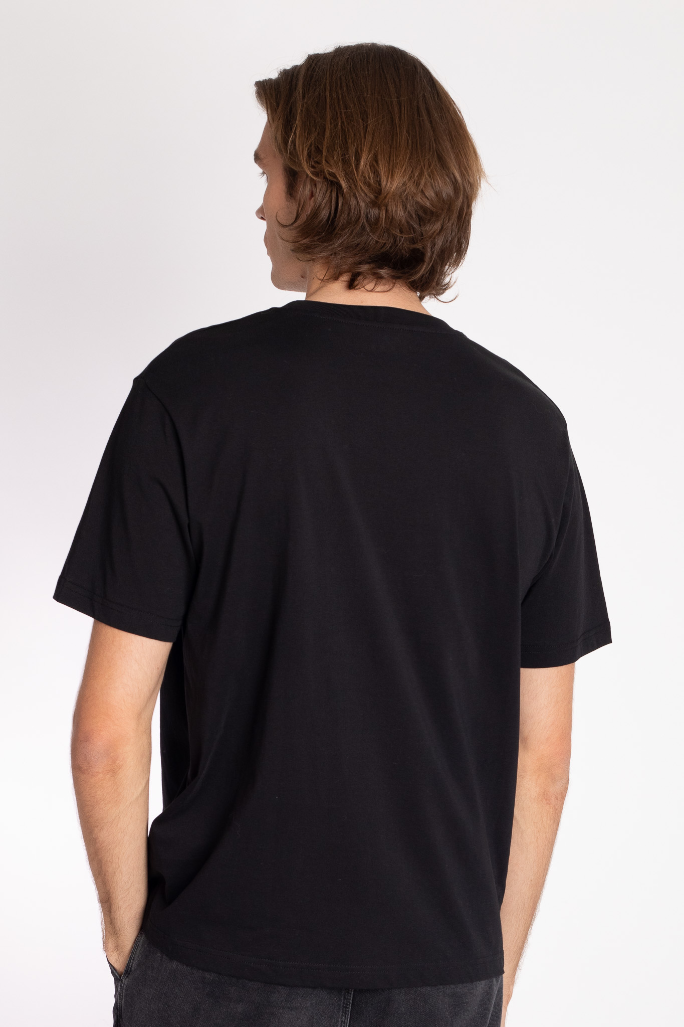 tee-shirt man black embroided